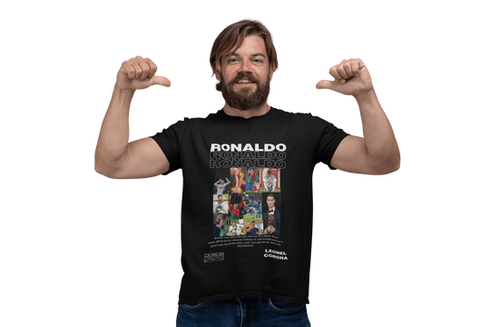 Playera Fútbol Hombre Algodón Cristiano Ronaldo The Goat Beloma