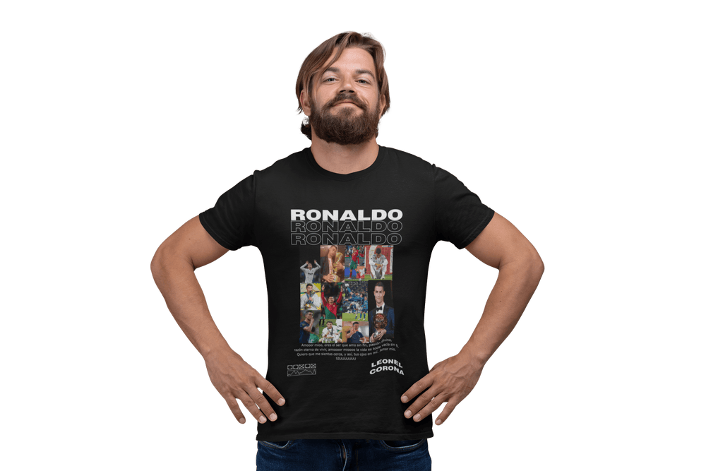 Playera Fútbol Hombre Algodón Cristiano Ronaldo The Goat Beloma
