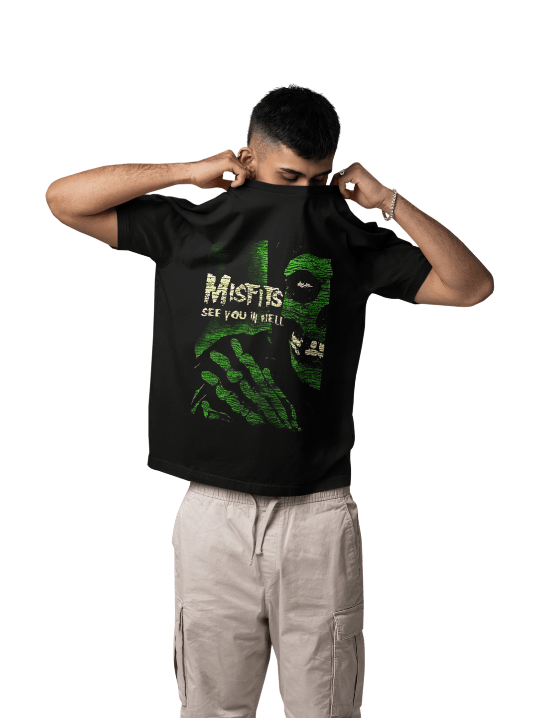 Playera Hombre Algodón Misfits Música Beloma