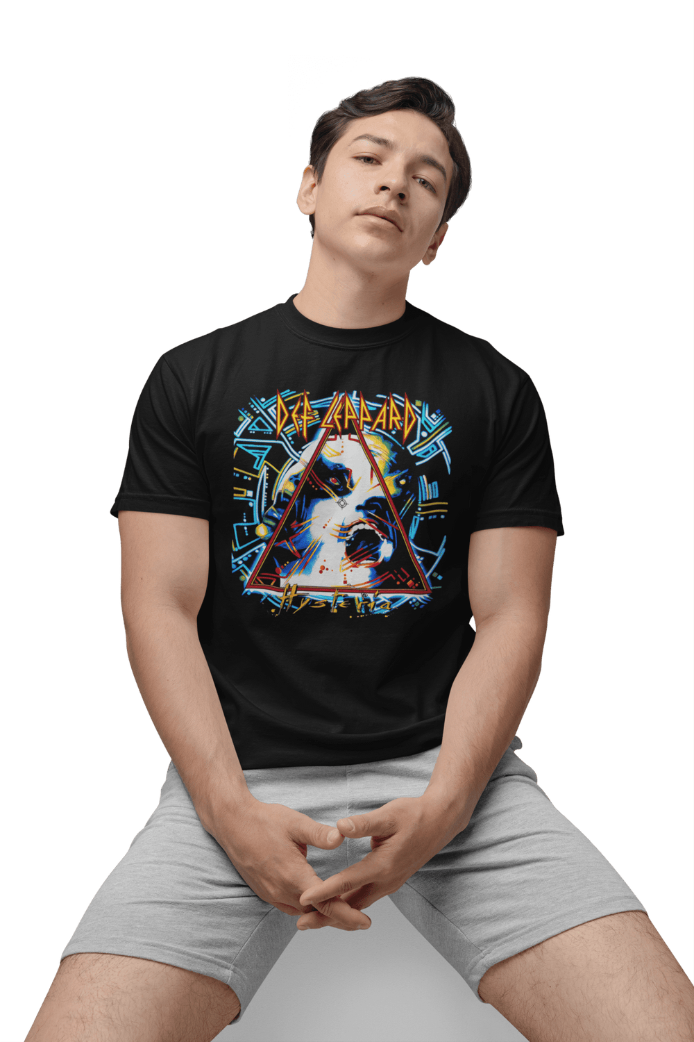 Playera Hombre Algodón Def Leppard Hysteria Música Beloma