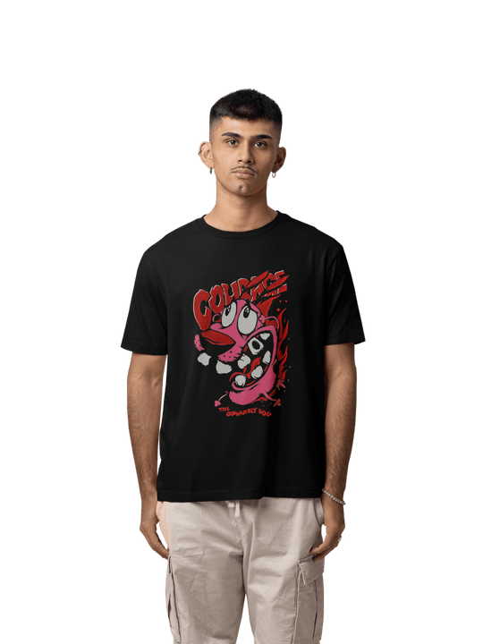 Playera Hombre Algodón Coraje El Perro Cobarde Caricaturas Beloma