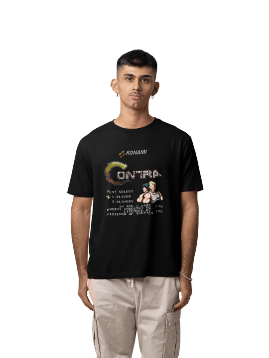 Playera Hombre Algodon Contra Menú Videojuegos Retro Beloma