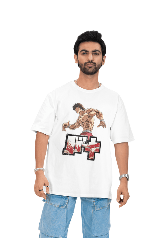 Playera Anime Hombre Algodon Baki Hanma Artes Marciales Beloma
