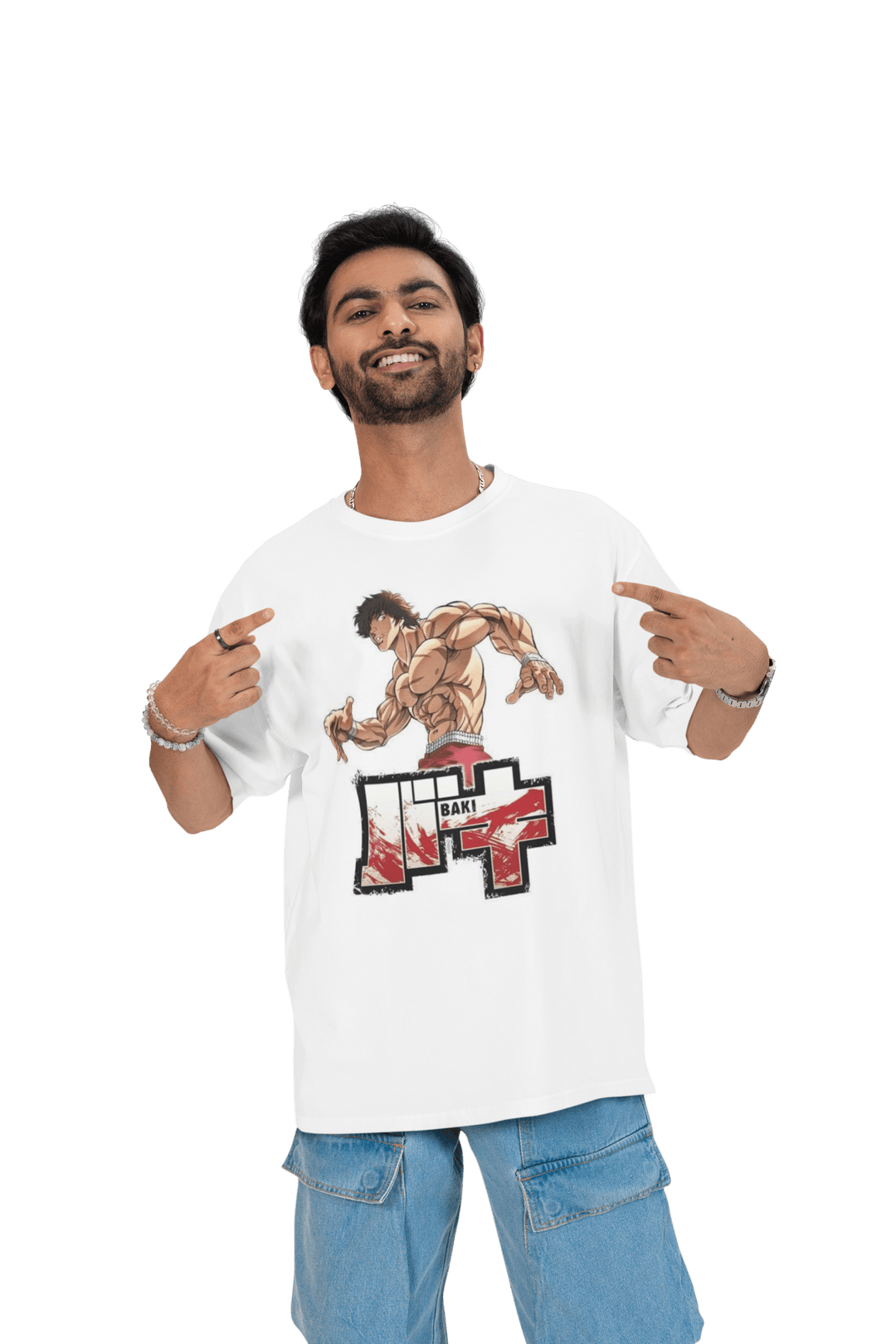 Playera Anime Hombre Algodon Baki Hanma Artes Marciales Beloma