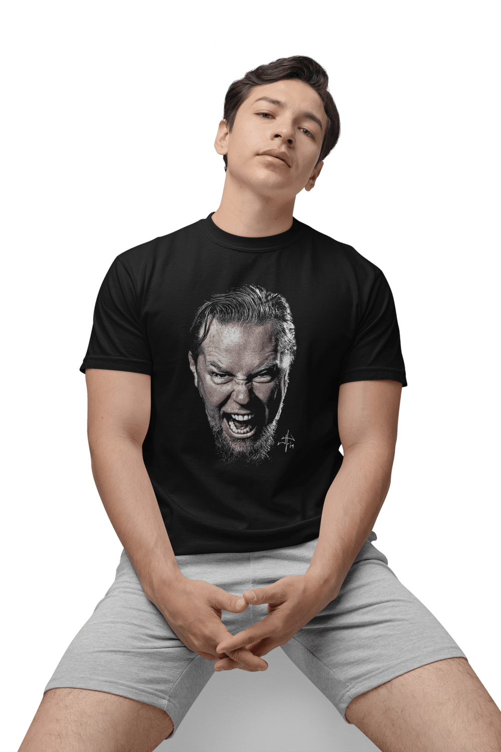 Playera Hombre Algodón Metallica James Hetfield Música Beloma