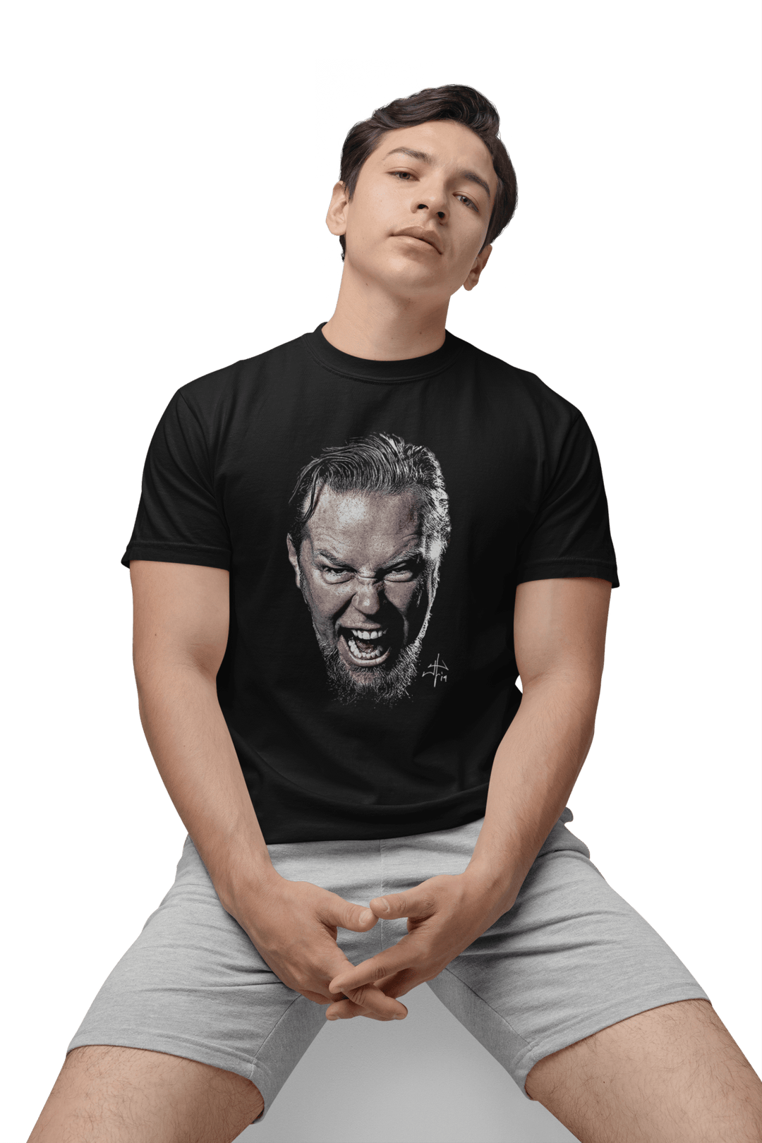 Playera Hombre Algodón Metallica James Hetfield Música Beloma