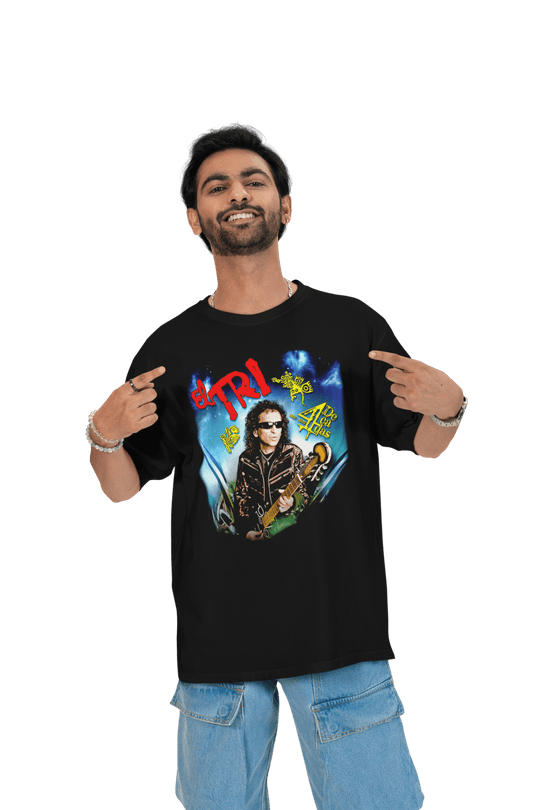 Playera Hombre Algodón El Tri 4 Décadas Música Beloma