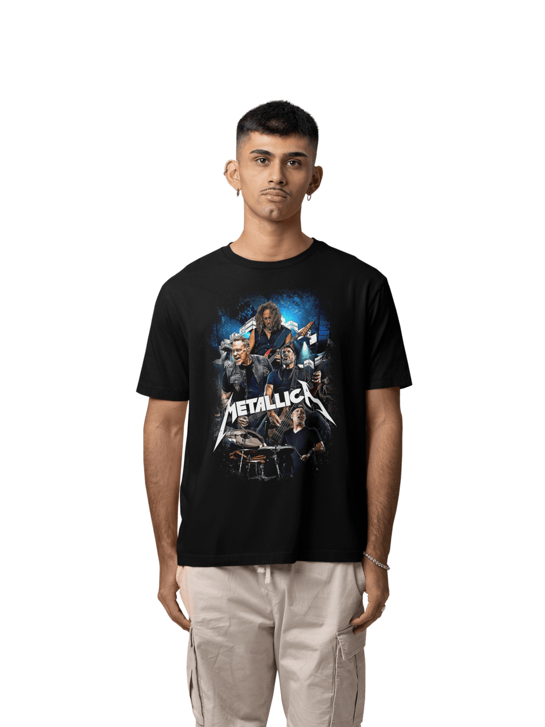Playera Hombre Algodón Metallica Rock Música Beloma