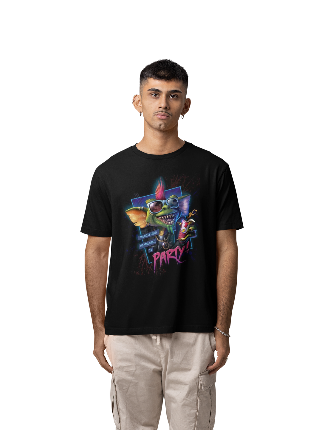 Playera Hombre Algodón Gremlins Party películas Terror Beloma