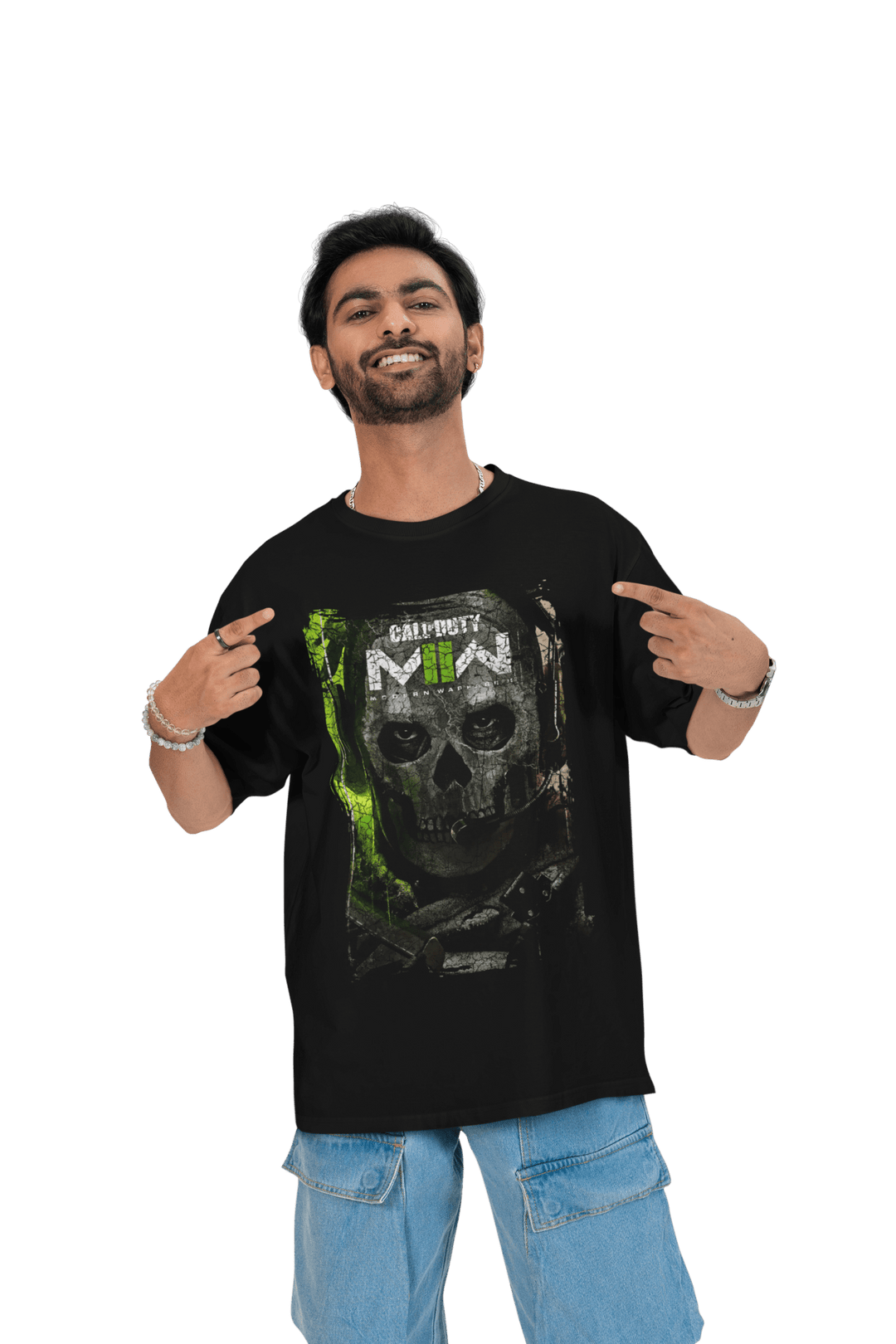 Playera Hombre Algodon Call Of Duty MWII Ghost Videojuegos Beloma