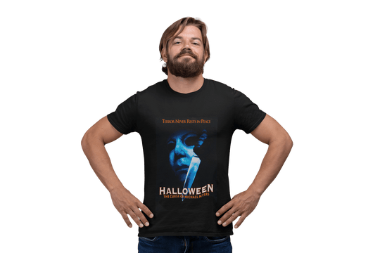 Playera Hombre Algodón Halloween "Terror Never Rest In Peace" Peliculas Terror Beloma