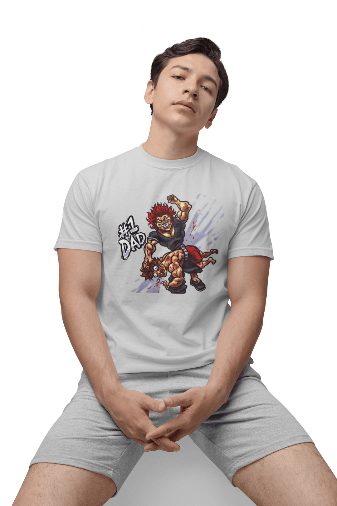 Playera Anime Hombre Algodon Baki Yujiro Hanma Beloma