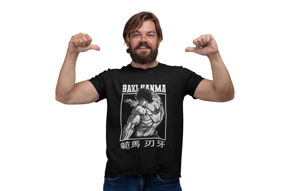 Playera Anime Hombre Algodon Baki Hanma Artes Marciales Beloma