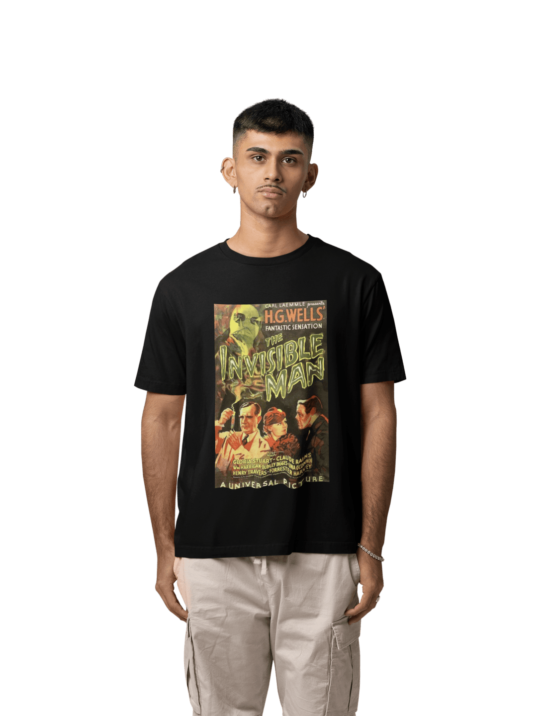 Playera Hombre Algodón The Invisable Man Poster Película Terror Beloma