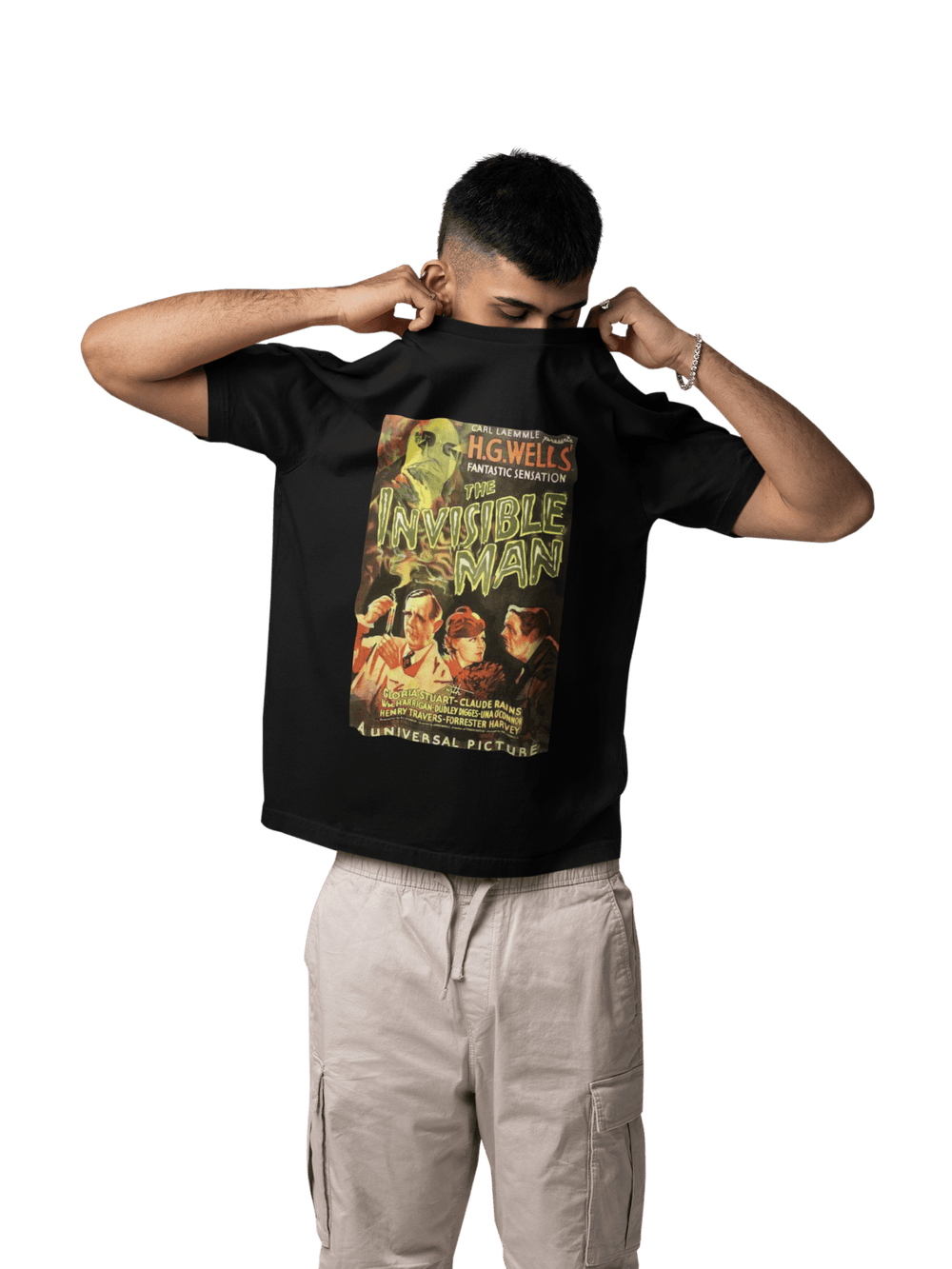 Playera Hombre Algodón The Invisable Man Poster Película Terror Beloma