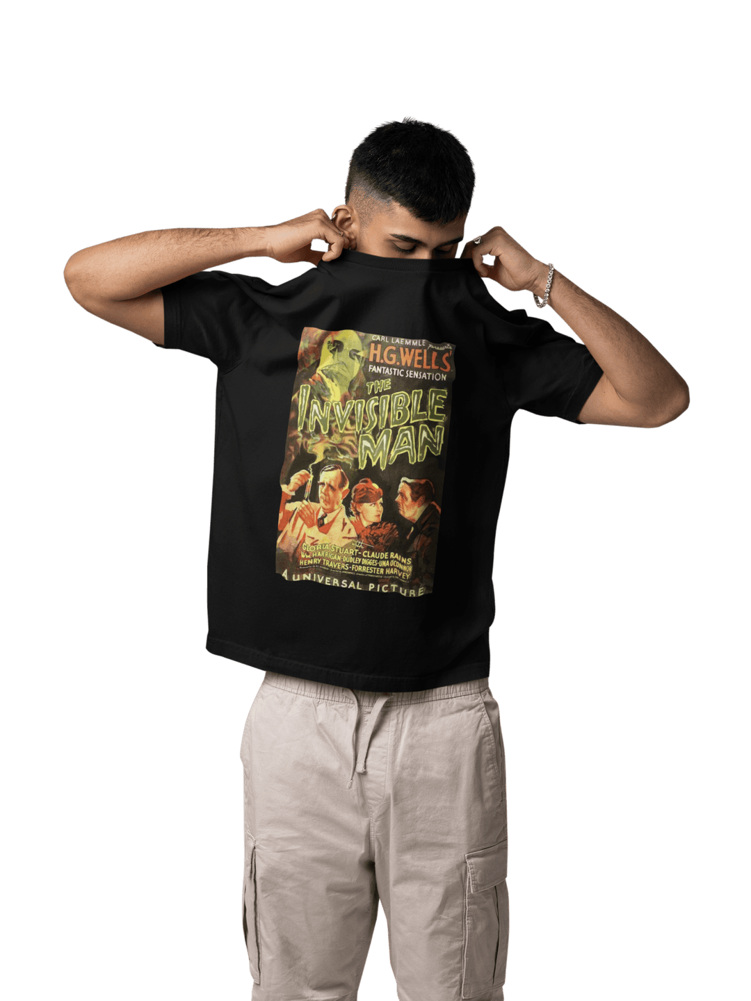 Playera Hombre Algodón The Invisable Man Poster Película Terror Beloma
