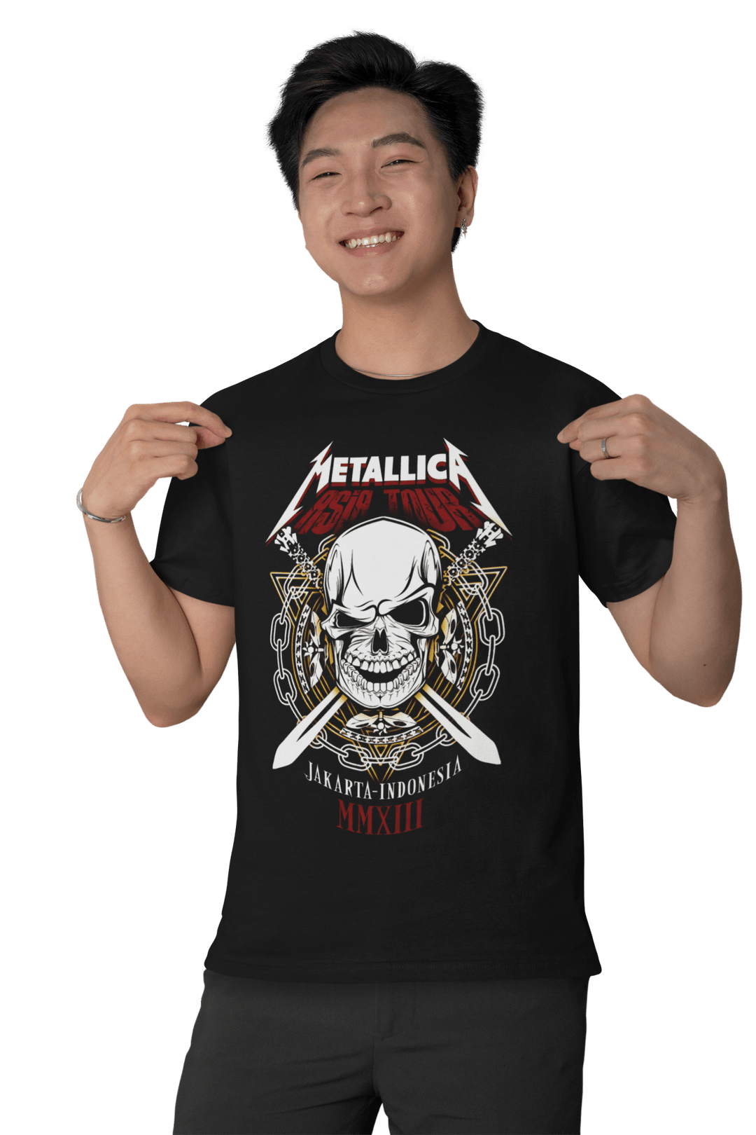 Playera Hombre Algodón Metallica - Asia Tour Rock Música Beloma