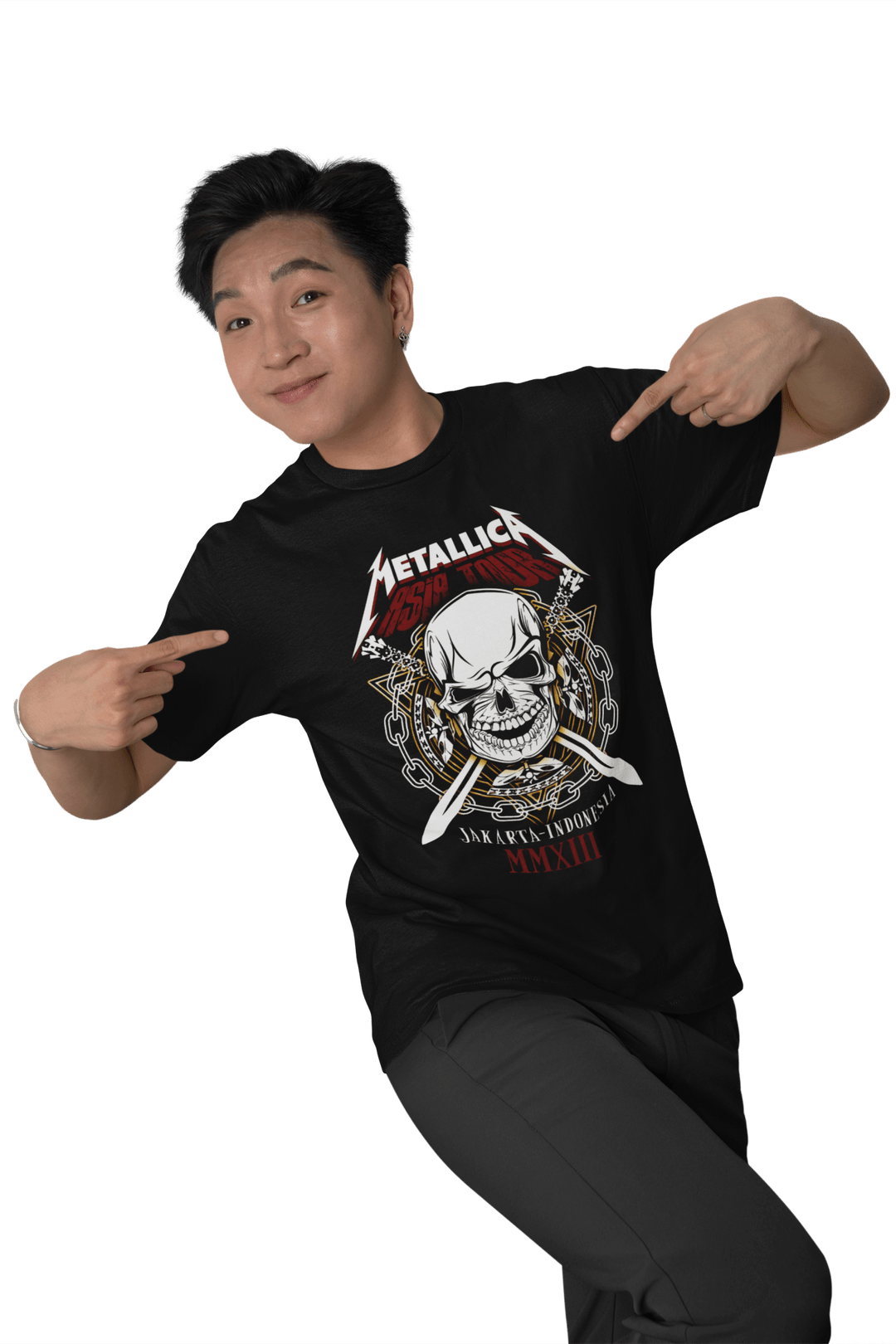 Playera Hombre Algodón Metallica - Asia Tour Rock Música Beloma