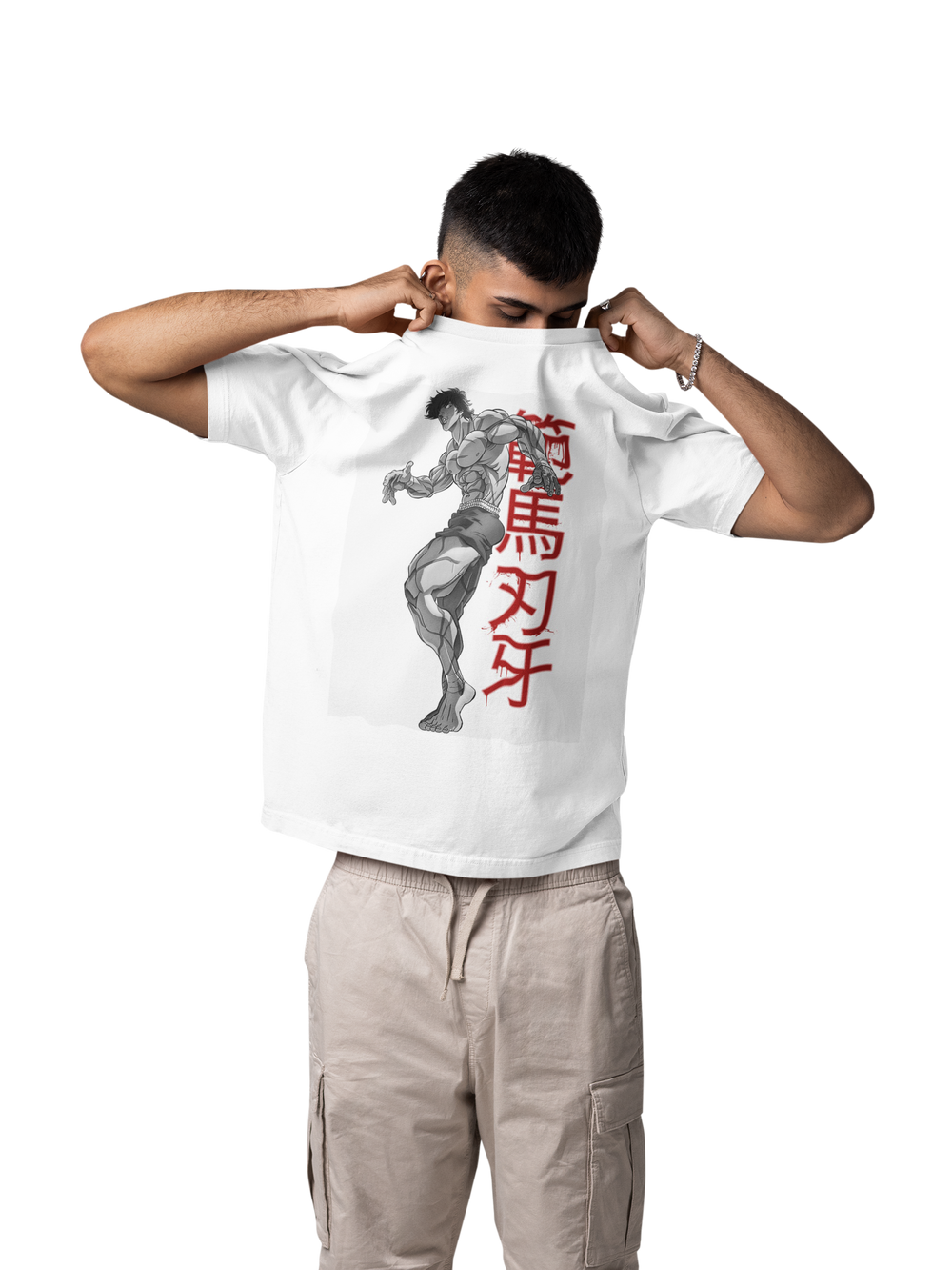 Playera Anime Hombre Algodon Baki Hanma Artes Marciales Beloma