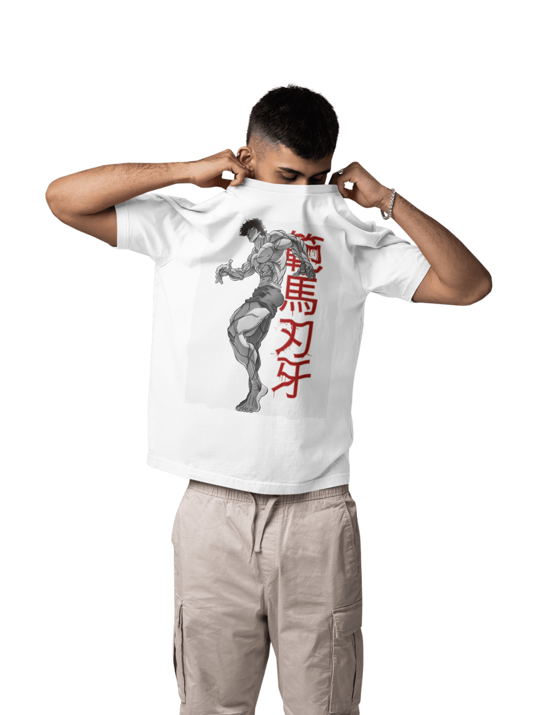 Playera Anime Hombre Algodon Baki Hanma Artes Marciales Beloma
