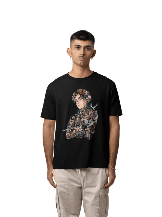 Playera Anime Hombre Algodon Attack On Titan Levi Beloma