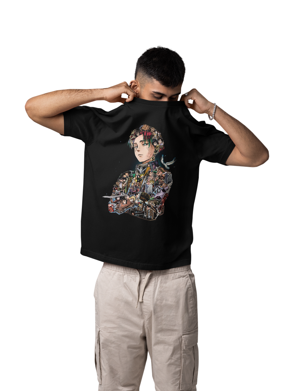 Playera Anime Hombre Algodon Attack On Titan Levi Beloma