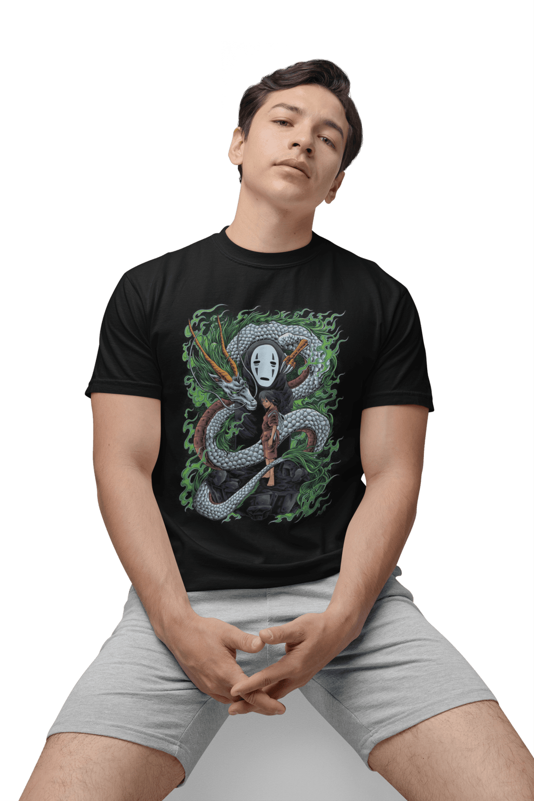 Playera Anime Hombre Algodon El Viaje de Chihiro Studio Ghibli Beloma
