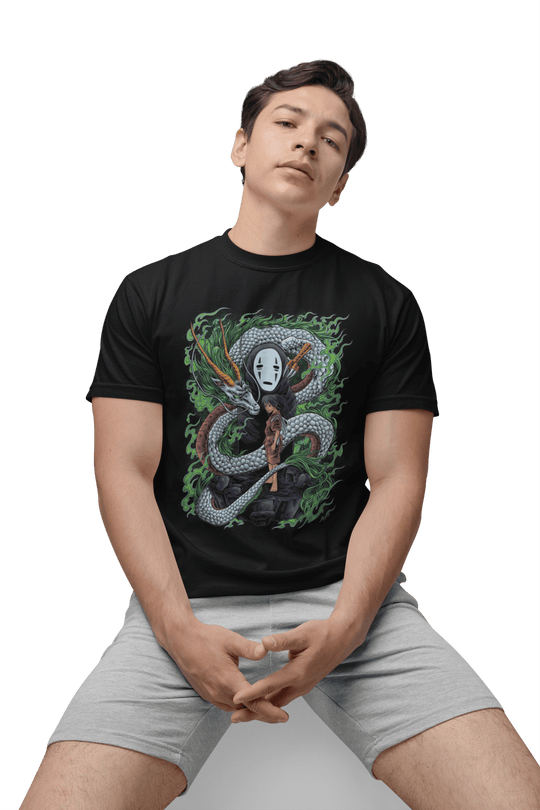 Playera Anime Hombre Algodon El Viaje de Chihiro Studio Ghibli Beloma