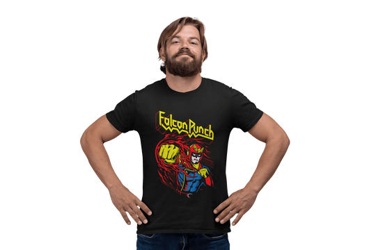Playera Hombre Algodon Capitán Falcon Punch Videojuegos Comoda Beloma