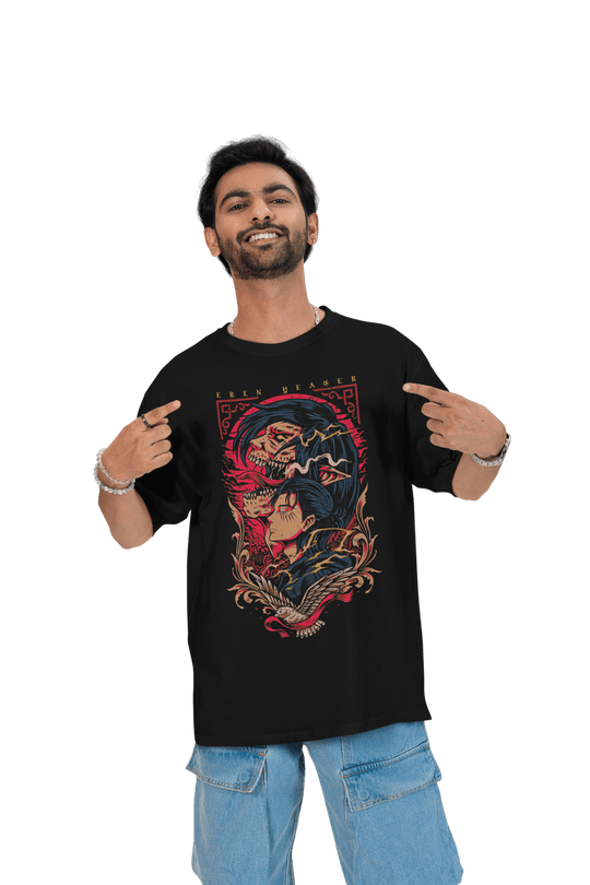 Playera Anime Hombre Algodon Attack On Titan Eren Jaeger Beloma