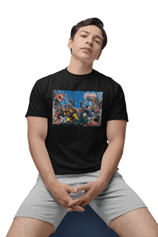 Playera Anime Hombre Algodon My Hero Academia Heroes Beloma