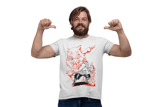 Playera Anime Hombre Algodon Demon Slayer Inosuke Hashibira Beloma