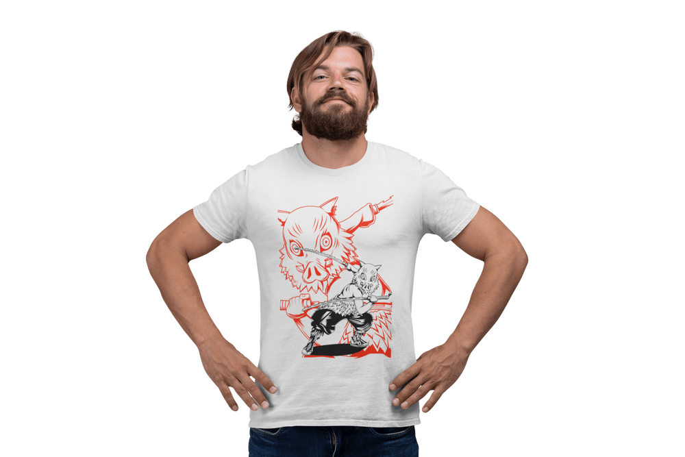 Playera Anime Hombre Algodon Demon Slayer Inosuke Hashibira Beloma