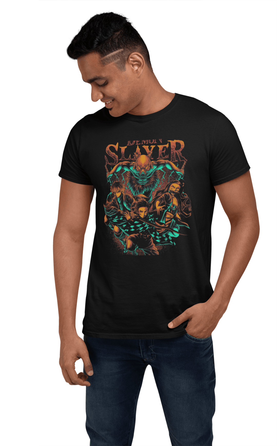Playera Anime Hombre Demon Slayer Demonios Japones Beloma