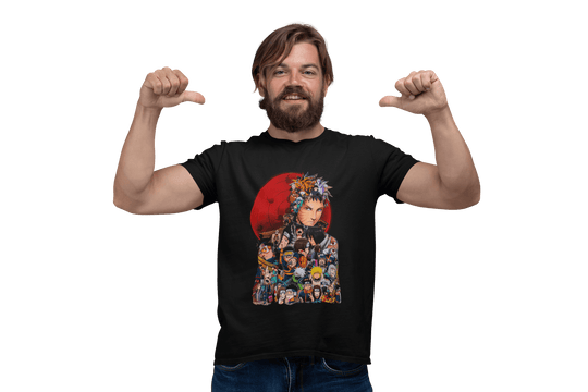 Playera Anime Hombre Algodon Naruto Ninja Hokage Beloma