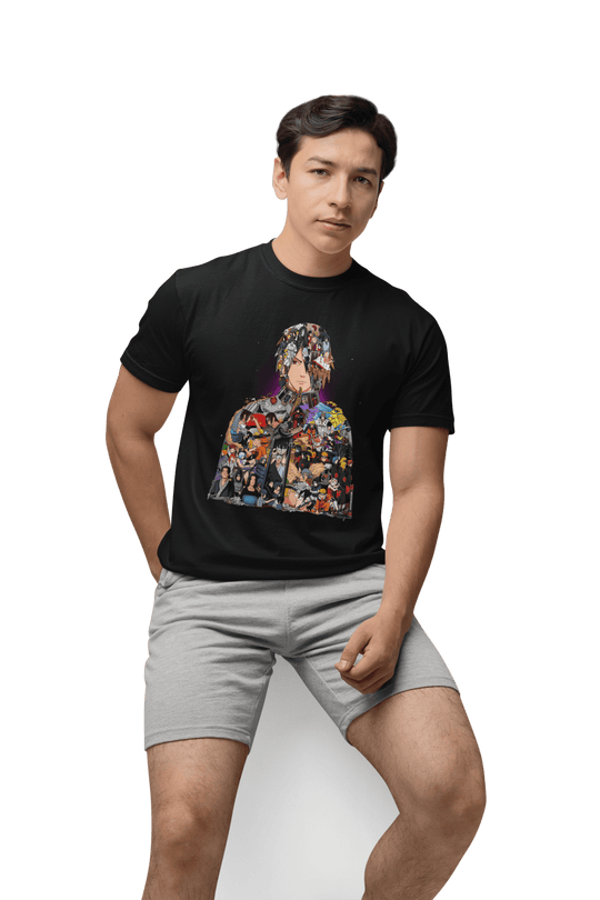Playera Anime Hombre Algodon Naruto Sasuke Uchiha Beloma