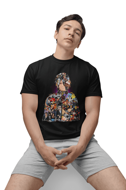 Playera Anime Hombre Algodon Naruto Sasuke Uchiha Beloma