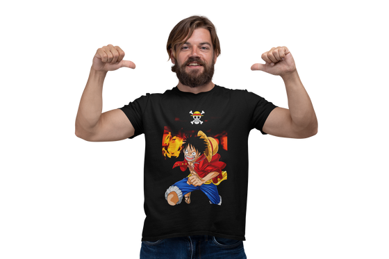 Playera Anime Hombre Algodon One Piece Diseño 442 Luffy Beloma