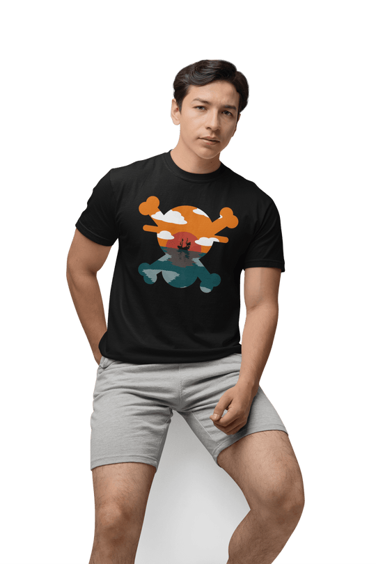 Playera Anime Hombre Algodon One Piece Piratas Beloma