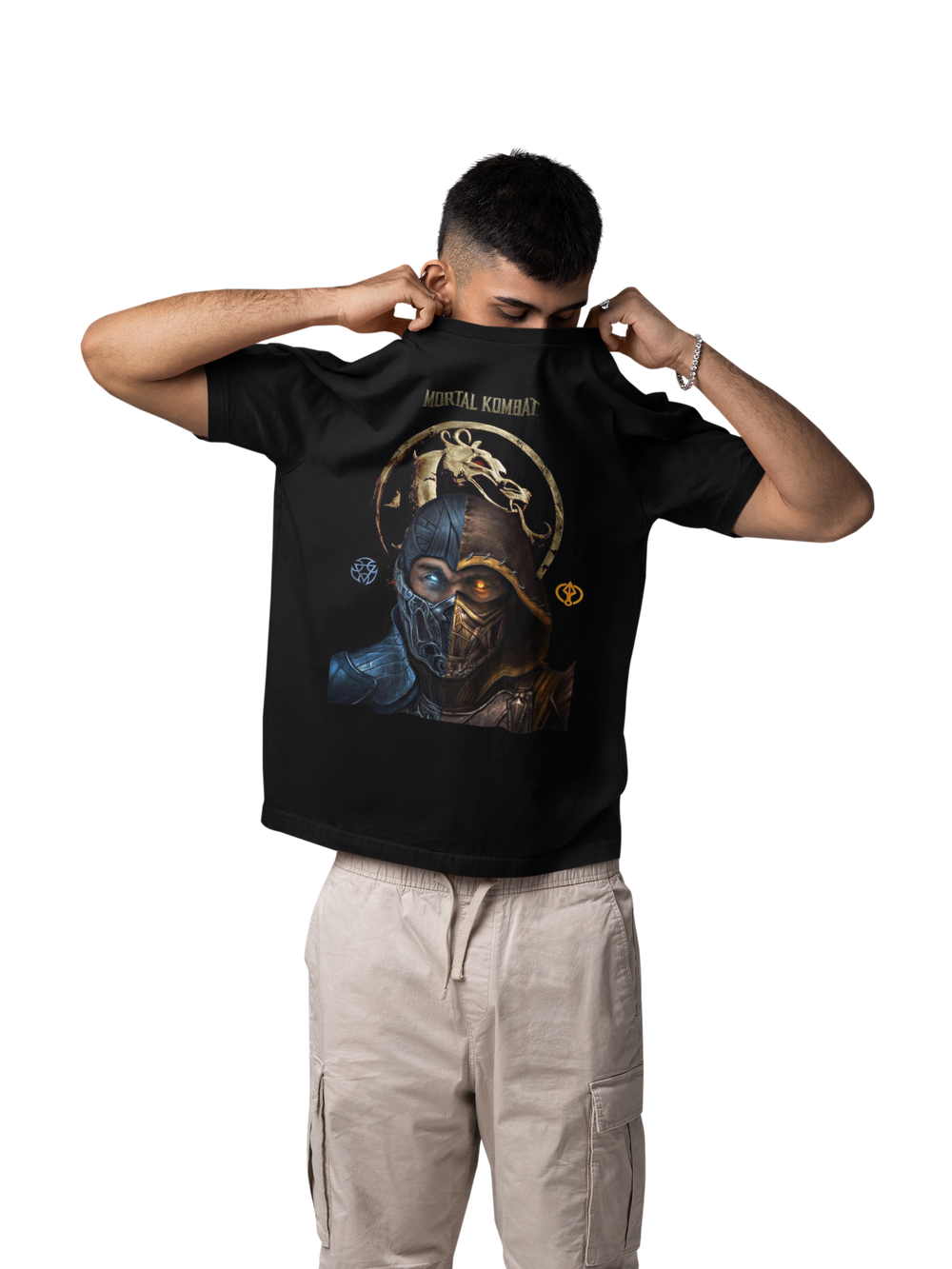 Playera Hombre Algodón Mortal Kombat Sub Zero Scorpion Videojuegos Beloma