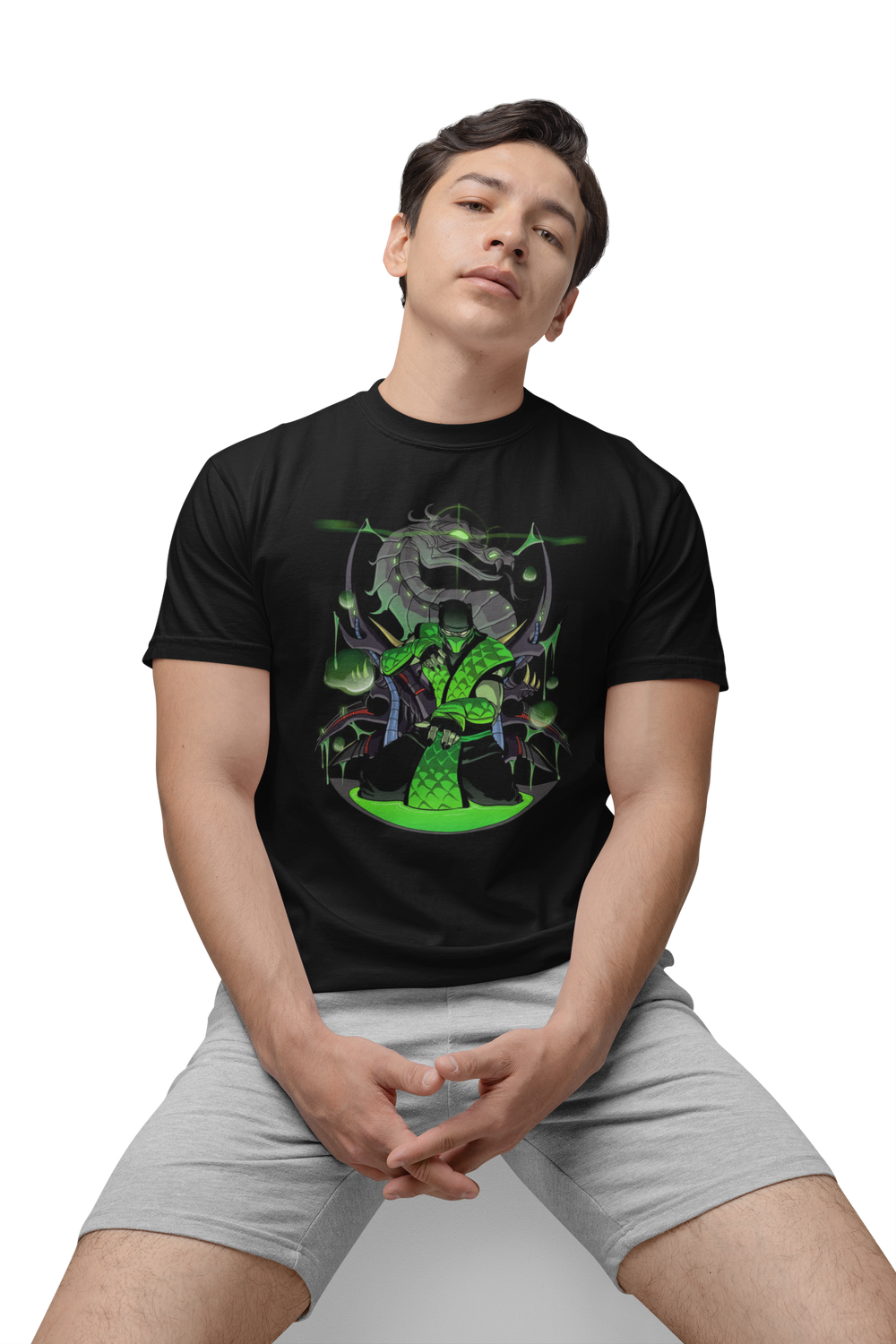 Playera Hombre Algodón Mortal Kombat Reptile Videojuegos Beloma