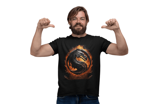 Playera Hombre Algodón Mortal Kombat Logo Videojuegos Beloma