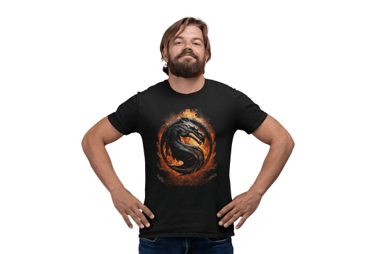 Playera Hombre Algodón Mortal Kombat Logo Videojuegos Beloma