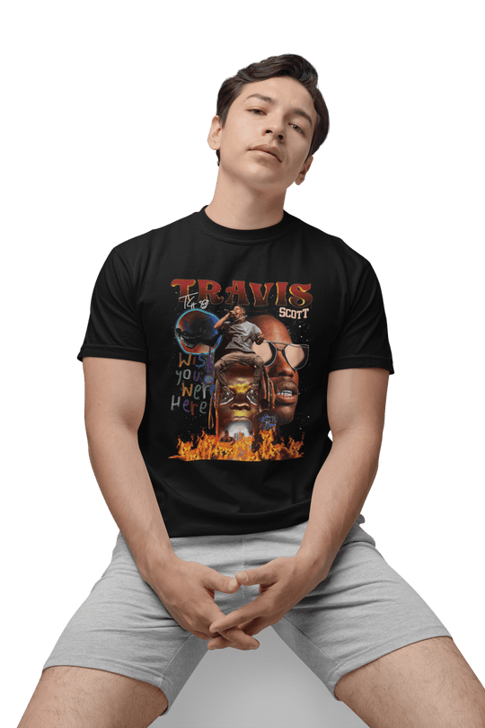 Playera Hombre Algodón Travis Scott Rapero Trap Música Beloma