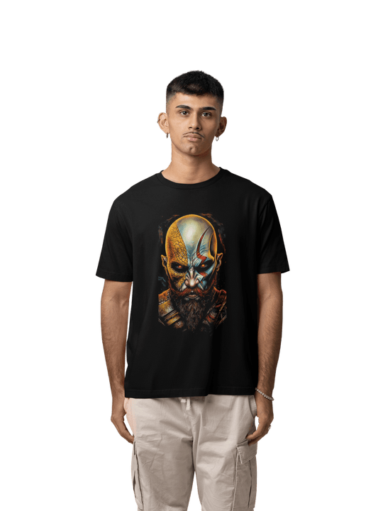 Playera Hombre Algodón God Of War Kratos Face Videojuegos Beloma