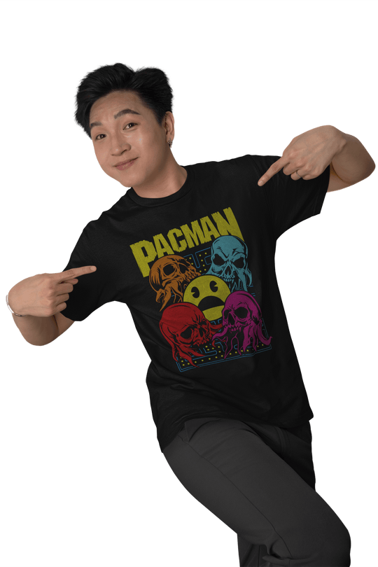 Playera Hombre Algodón Pac Man Fantasmas Videojuegos Beloma