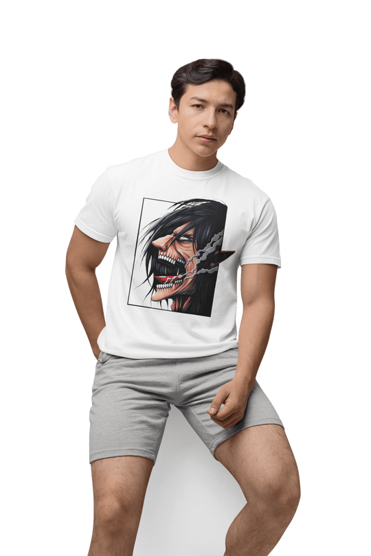 Playera Anime Hombre Algodon Attack On Titan Eren Titan Beloma