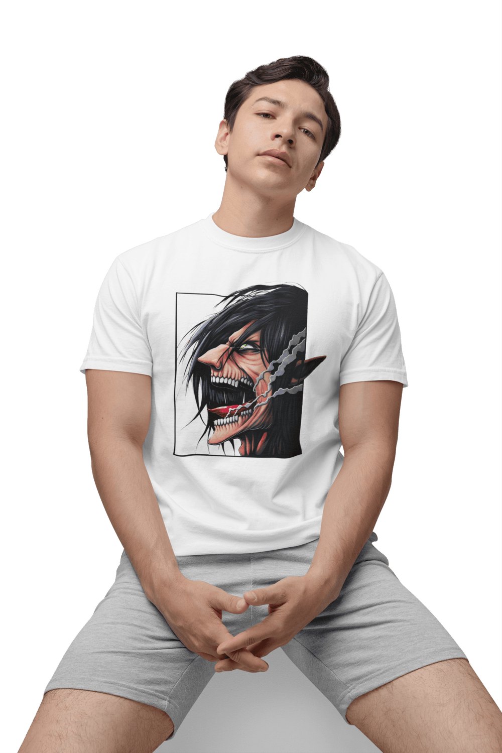 Playera Anime Hombre Algodon Attack On Titan Eren Titan Beloma