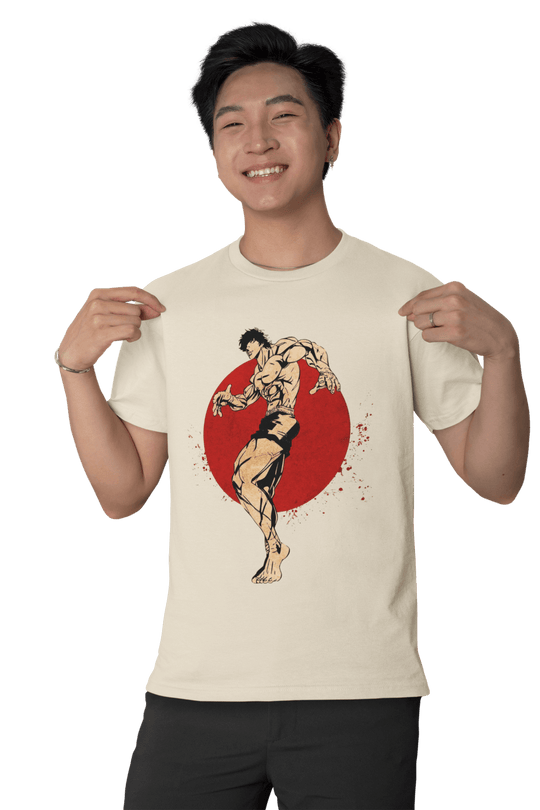 Playera Anime Hombre Algodon Baki Hanma Artes Marciales Beloma