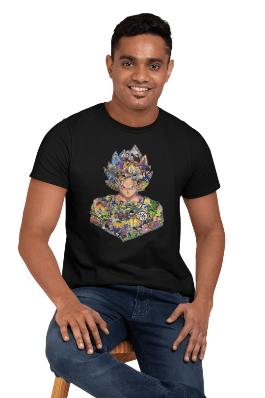 Playera Anime Hombre Algodón Dragon Ball Goku Saiyajin Beloma
